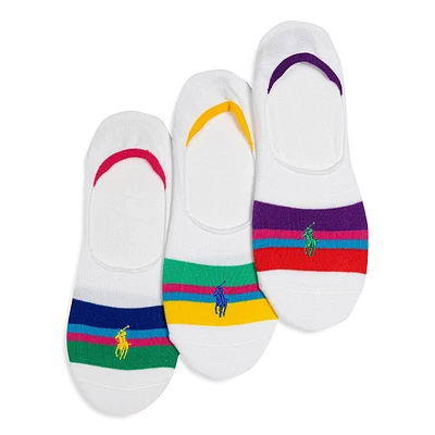 Women's 3-Pair Rainbow Stripe Sock Liners