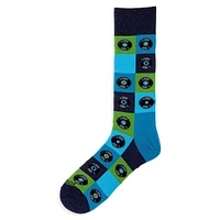 Men's Record Grid Crew Socks