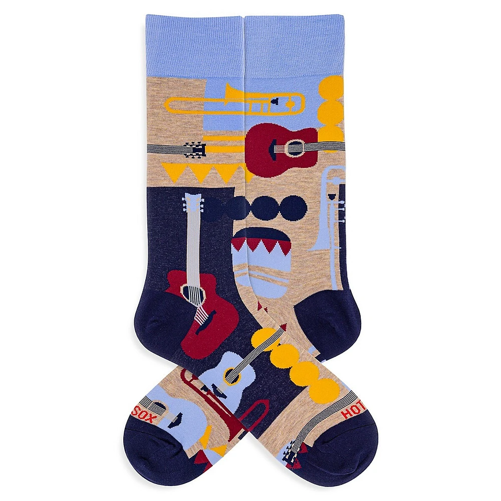 Men's Music Retro Crew Socks