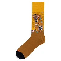 Chaussettes mi-mollet à imprimé artistique pour homme