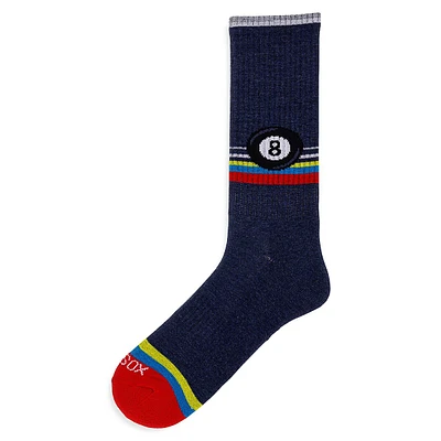 Men's Retro 8 Ball Crew Socks