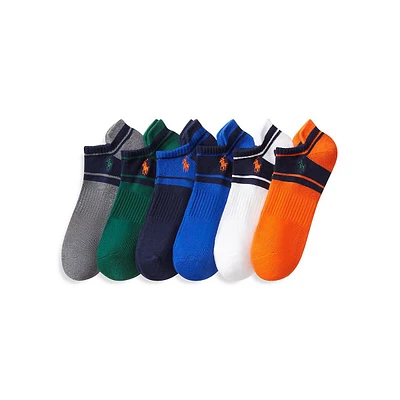 Men's 6-Pair Stripe Low-Cut Socks