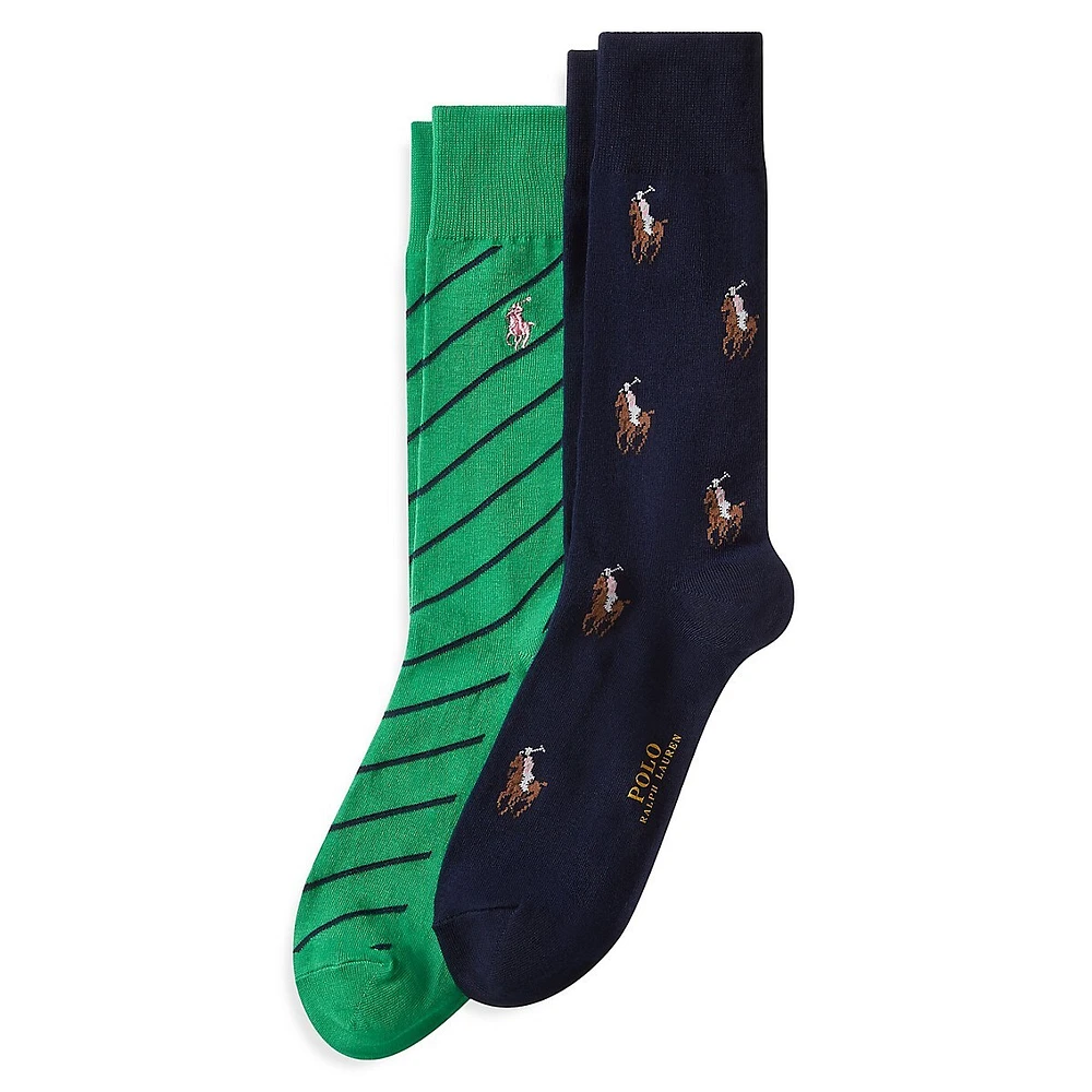 Men's 2-Pair Jockey Crew Socks