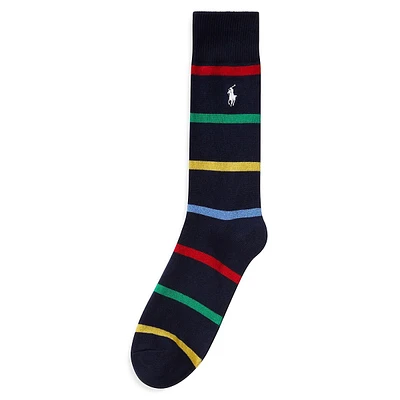 Men's Colour Stripes Crew Socks