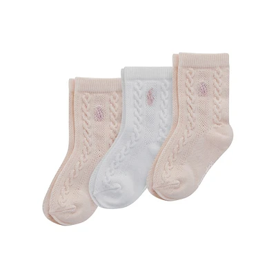 Lot de 3 paires chaussettes à texture torsadée pour béb