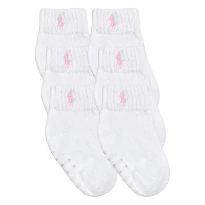 Kid's 6-Pair Pack Athletic Quarter Socks with Grippers