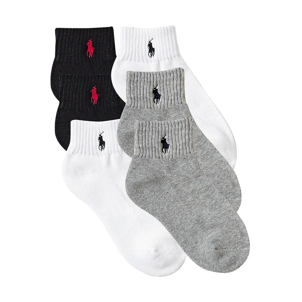 6-Pair Sports Quarter Socks
