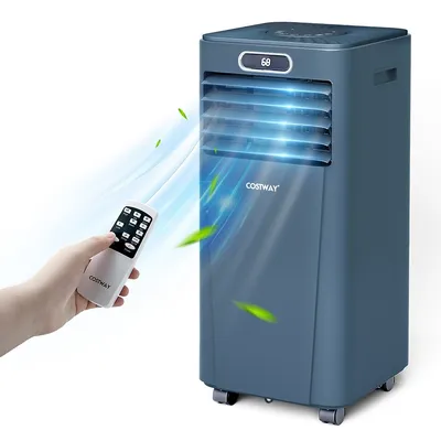 8,000btu Portable Air Conditioner With Remote Control 3-in-1 Air Cooler W/ Drying