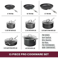 Pro Hard Anodized 13-Piece Cookware Set