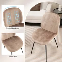 Dining Chair Set Of 2 Modern Upholstered Velvet Accent Leisure Chair Kitchen