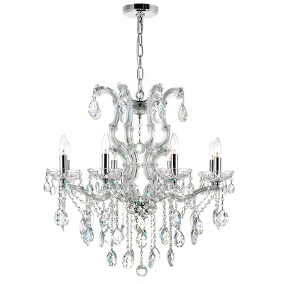 Colossal 8 Light Up Chandelier With Chrome Finish