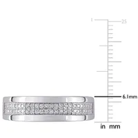 Men's 1/10 Ct Tw Diamond Ring Sterling Silver