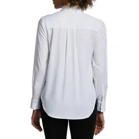 Long-Sleeve Embellished-Collar Shirt