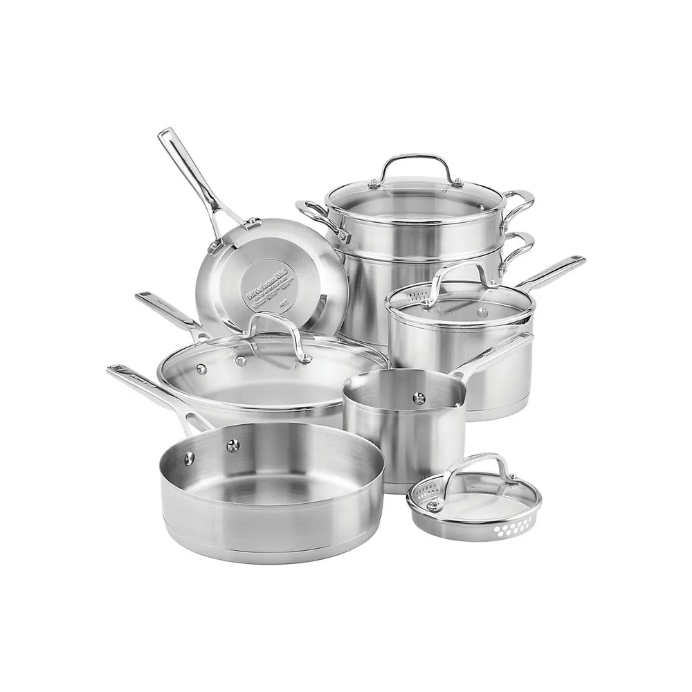 3 Ply Stainless Steel 11-Piece Cookware Set