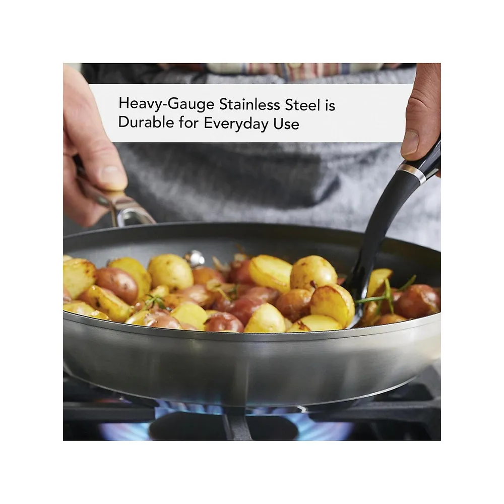 3-Ply Stainless Steel Non-Stick Frying Pan