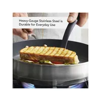 3 Ply Stainless Steel 10.25” Round Nonstick Grill Pan