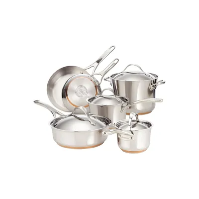 Anolon Nouvelle Copper Stainless Steel 10-Piece Cookware Set