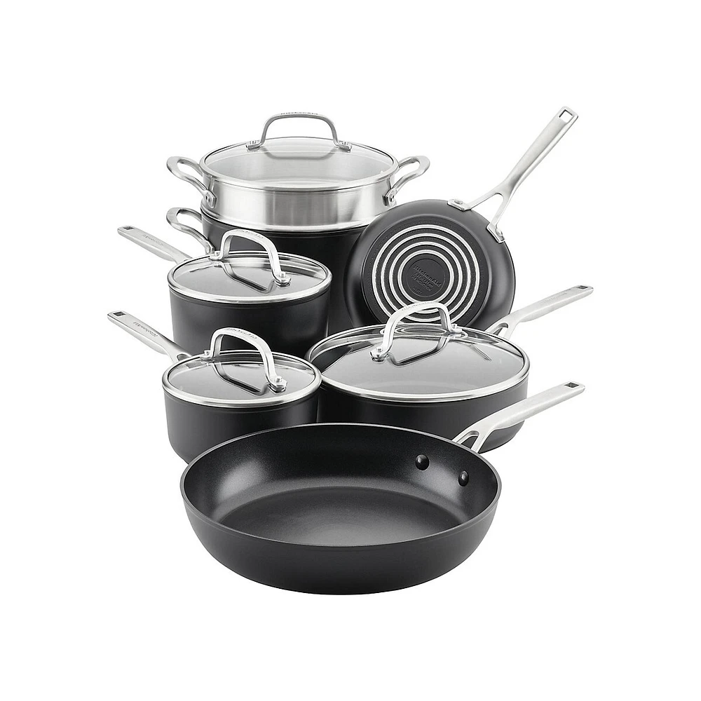 Hard-Anodized Nonstick 11-Piece Cookware Set