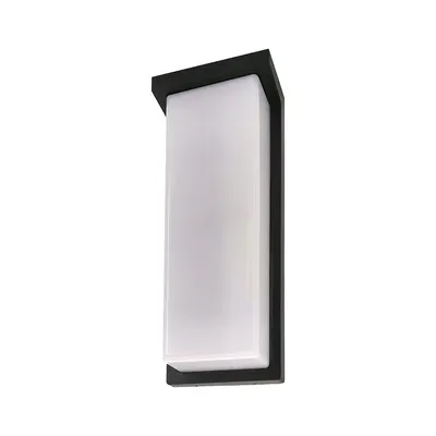 Outdoor Wall Light With Integrated Leds, 14'' Height, From The Viva Collection, Black