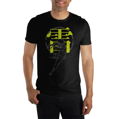 Naruto Lightening Kanji Black T-shirt
