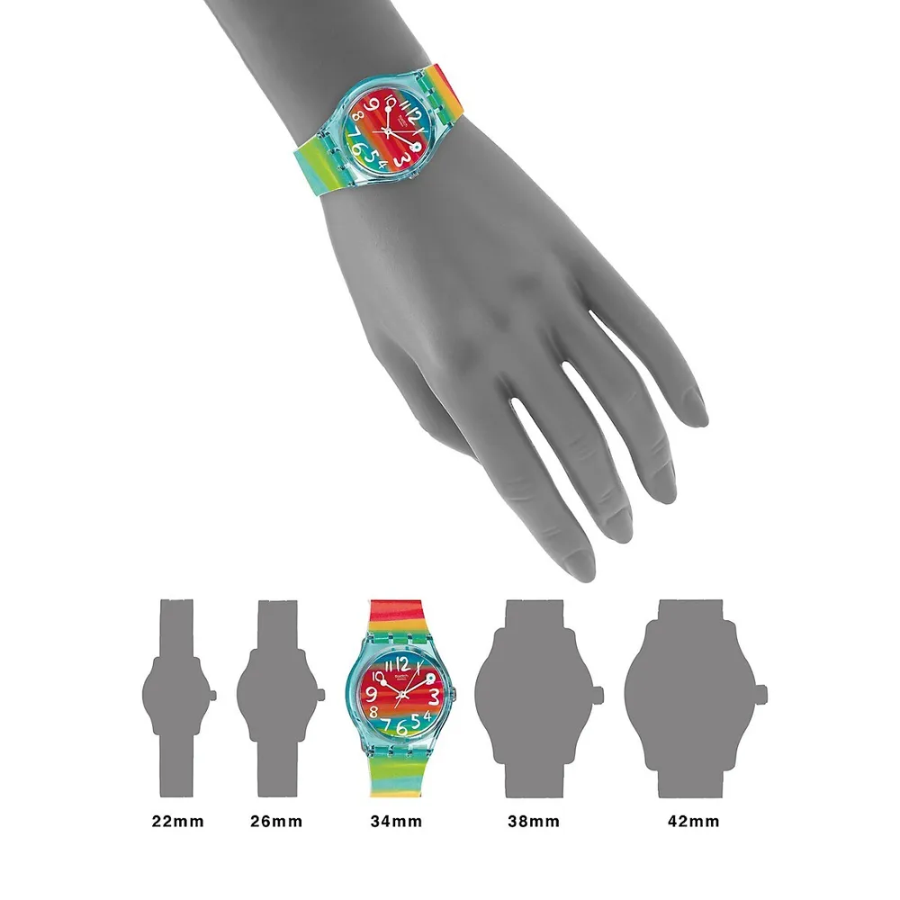 Color The Sky Plastic Strap Watch