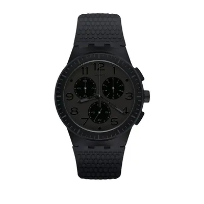 Time to Swatch Collection Piege Plastic Silicone Strap Watch