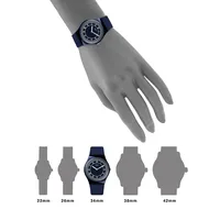 Blue Analog Silicone Strap Watch