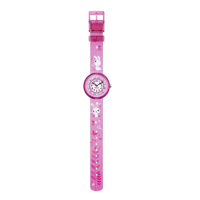 Kid's So Cute Pink Fabric Strap Watch
