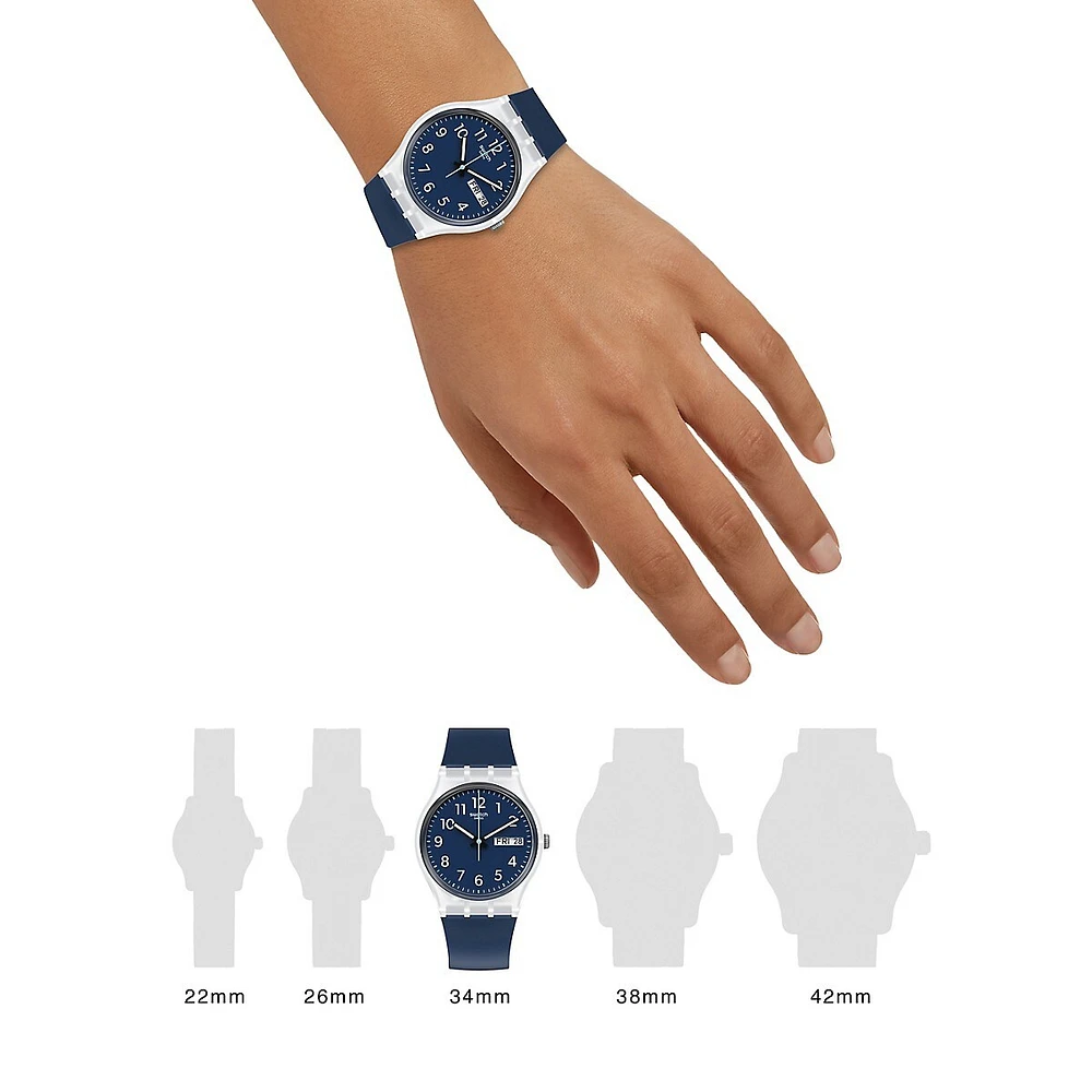 Rinse Repeat Blue Silicone Strap Watch GE725