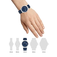 Rinse Repeat Blue Silicone Strap Watch GE725