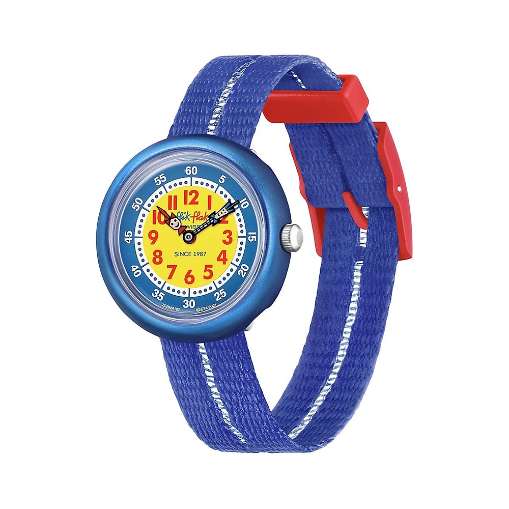 Kid's Retro Textile Strap Watch ​ZFBNP187