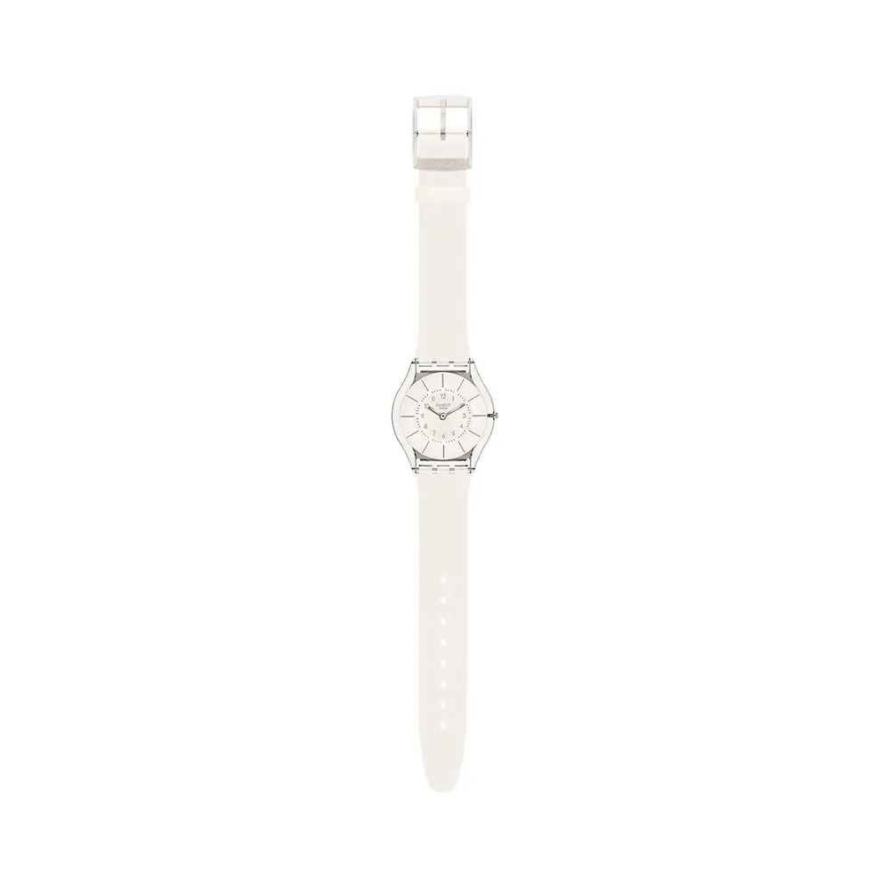 White Classiness Silicone Strap Watch
