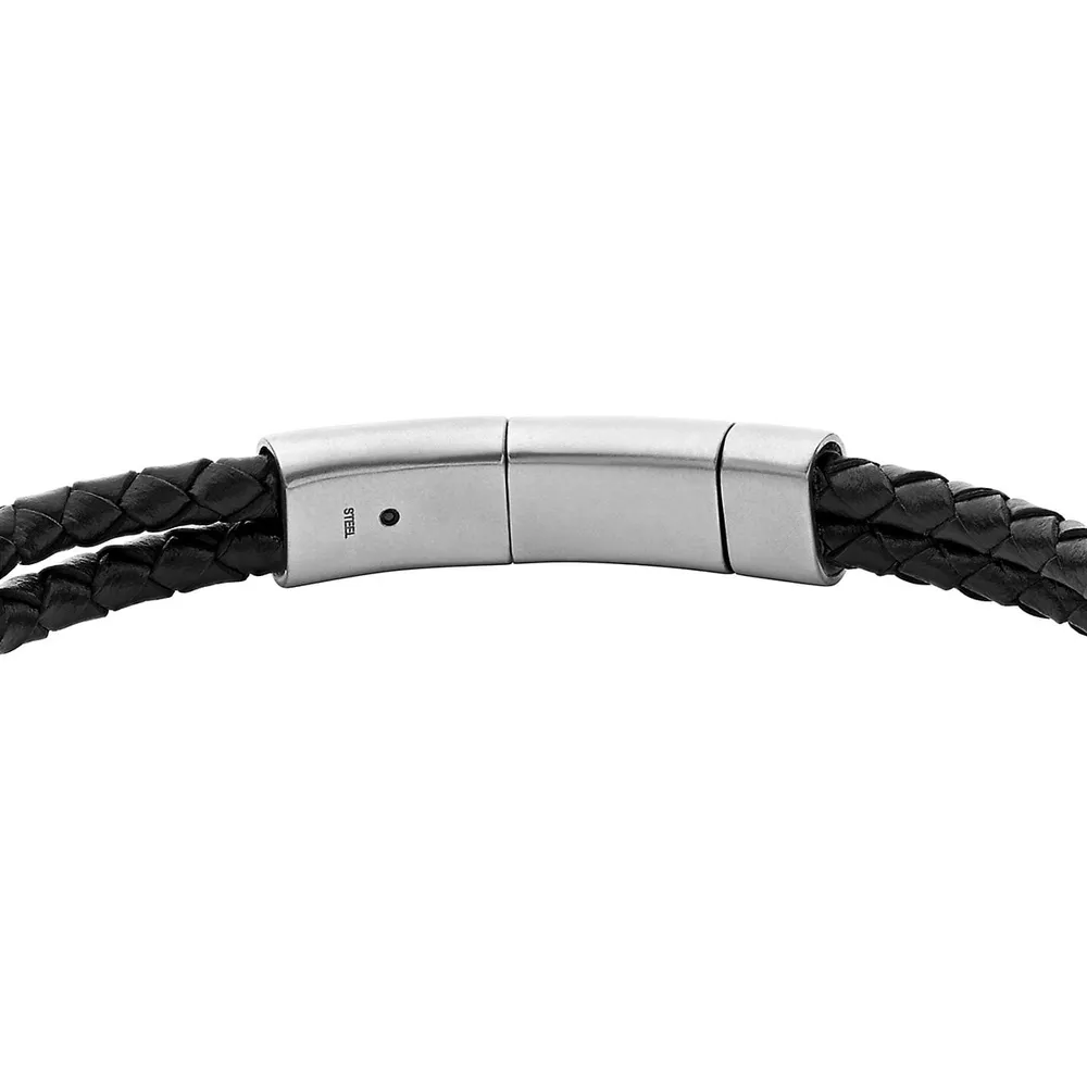 Men's Heritage D-link Leather Bracelet