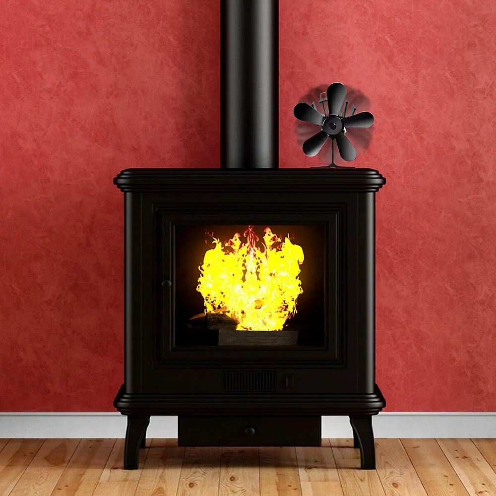 Costway Stove Fan 5 Blades Fuel Saving Heat Powered Wood Burner Fireplace  Eco | Southcentre Mall