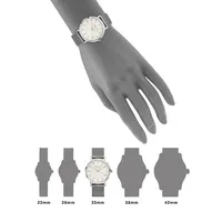Tribeca Analog Silvertone Mesh Bracelet Watch TWS-T52