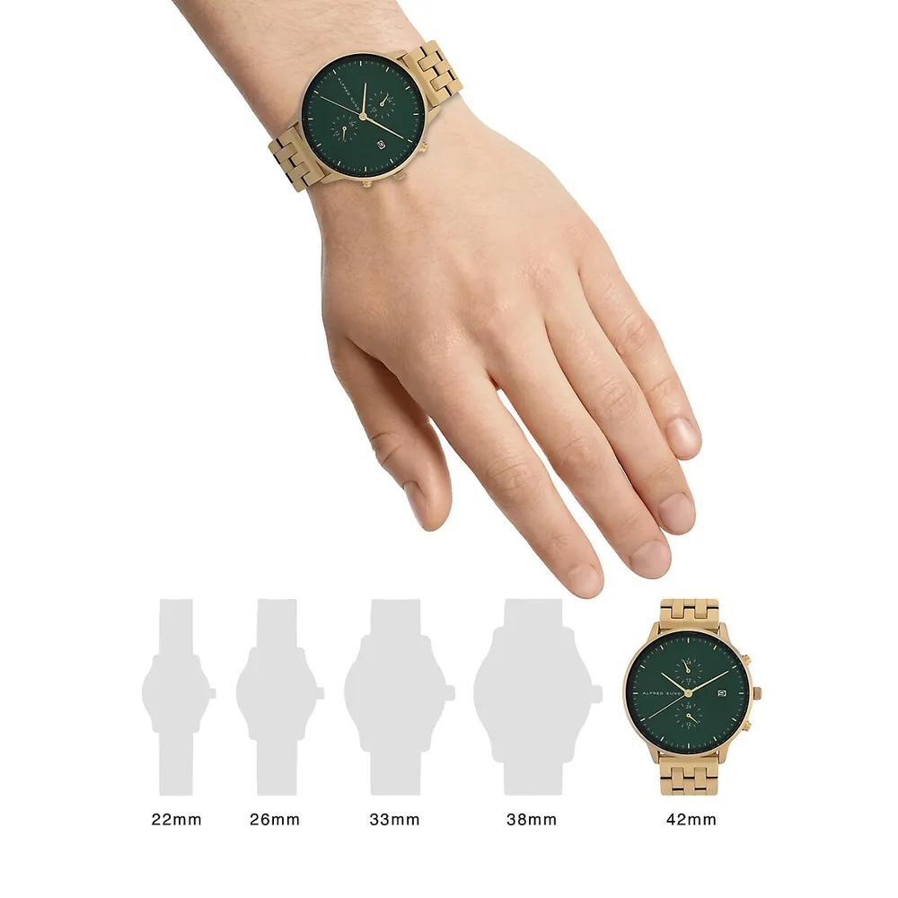 Goldtone Stainless Steel Bracelet Watch