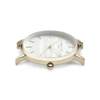 West Village White Mother-Of-Pearl Dial & Green Leather Strap Watch