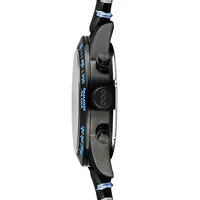 Montre-bracelet chronographe végétalienne noire Cielo
