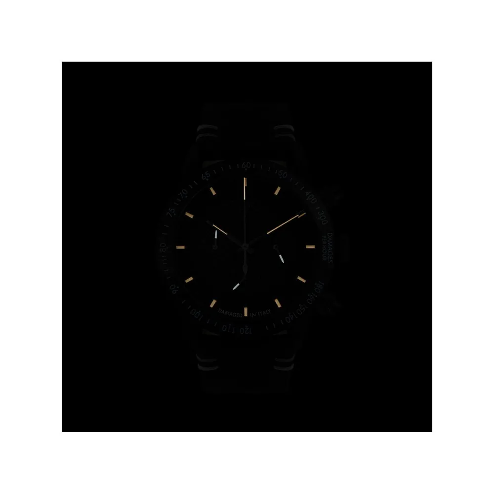 Montre-bracelet chronographe végétalienne noire Cielo