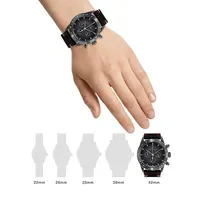 Montre-bracelet chronographe végétalienne noire Fumo