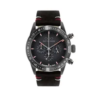 Montre-bracelet chronographe végétalienne noire Fumo