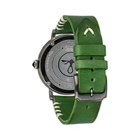 Firefly 41 Green Leather Stitch Watch