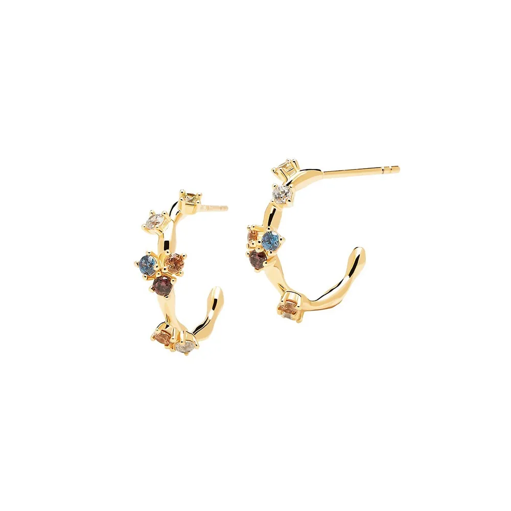 Five 18kt Gold Plated Sterling Silver Earrings