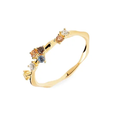Five 18k Goldplated Sterling Silver Ring