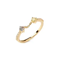 Juno Zena 18K Goldplated Sterling Silver & Multistone Ring