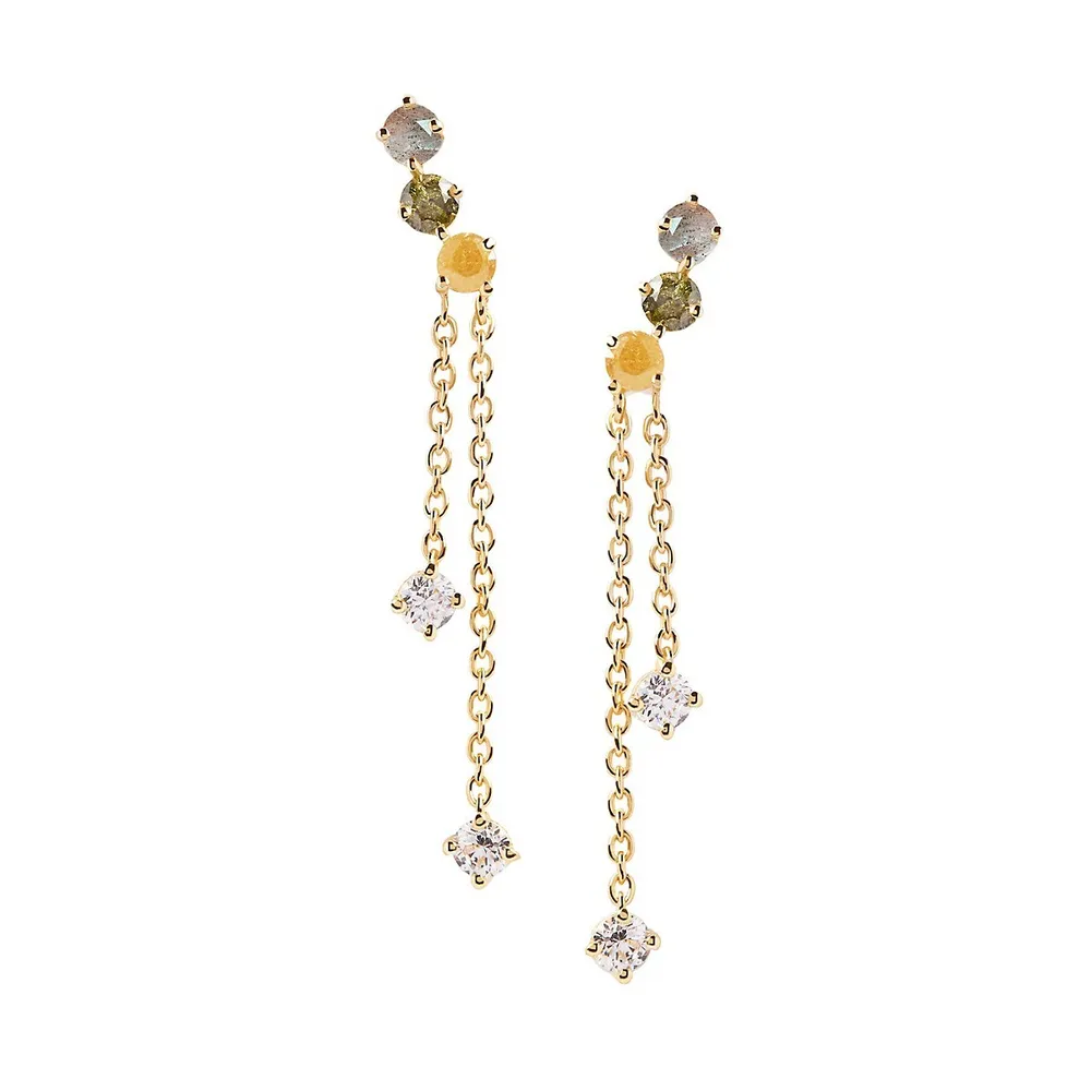 Juno Sena 18K Goldplated Sterling Silver & Multistone Earrings