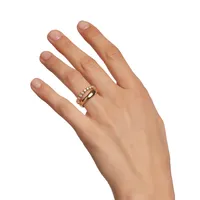 Motion 18K Goldplated Sterling Silver & Crystal Ring