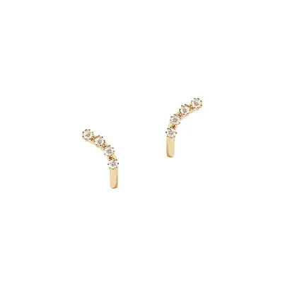 Motion 18Kt Goldplated Sterling Silver & Crystal Earrings