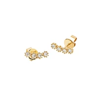 Motion 18K Goldplated Sterling Silver & Doublet Blue Tide Earrings