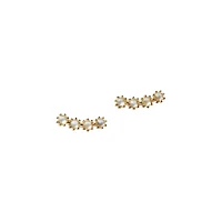 Motion 18K Goldplated Sterling Silver & Doublet Blue Tide Earrings